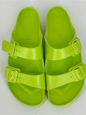 Birkenstock Arizona EVA Active Lime Green Rubber Unisex EU 44 Slides Sandals